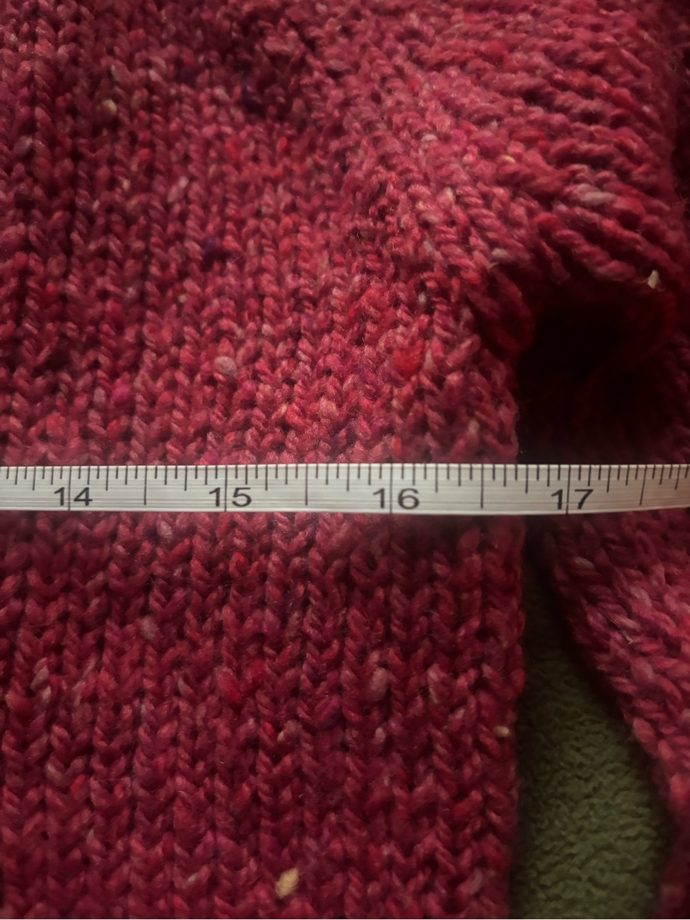 Relaxed Crewneck Sweater in Deep Berry Pink - Picture 10 of 11